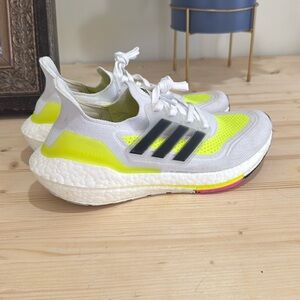 Adidas Boosts - Neon - Womens 8/Kids 6.5